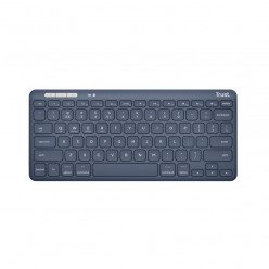 Trust  Lyra Multi-Device Compact Wireless keyboard, RF 2.4GHz, Bluetooth v5.0, Key technology - scissor, FN keys, Indicators Charging, Connection status, Caps-lock, Wireless mode; USB-A, USB-C, Rechargeable battery, 301g, Blue, US