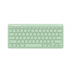 Trust  Lyra Multi-Device Compact Wireless keyboard, RF 2.4GHz, Bluetooth v5.0, Key technology - scissor, FN keys, Indicators Charging, Connection status, Caps-lock, Wireless mode; USB-A, USB-C, Rechargeable battery, 301g, Green, US