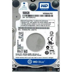 2.5- HDD 500GB  Western Digital WD5000LPVX, Blue™, 5400rpm, 8MB, 7mm, SATAIII, NP