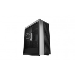 DEEPCOOL -CL500- ATX Case, with Side-Window (full sized 4mm thickness) Magnetic, without PSU, Pre-installed: Rear 1x120mm DC fan, 2xUSB3.0, 1xType-C, 1xAudio, PWM Fan Hub, Adjustable GPU Stand, Black