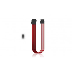 DEEPCOOL -EC300-CPU8P-RD-, RED, Extension cable 8 (4+4)-pin ATX, 18AWG fiber wire and a high-quality terminal, wire length 300mm