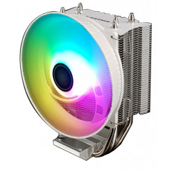 XILENCE Cooler XC229 -M403PRO.W.ARGB-, WHITE DESIGN, Intel Socket LGA1700/1150/1151/1155/1156/1200 & AMD AM5/AM4/AM3/FM2, up to 150W, 120х120х25mm, Hydro-bearing A-RGB fan, 500~1800rpm, 14.2~25.6dBA, 65.4CFM, 4pin, PWM, 3x 6mm Cooper heatpipes, White