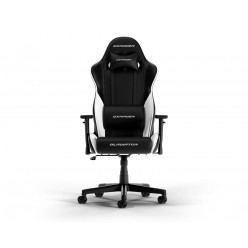 Gaming/Office Chair DXRacer GLADIATOR-L-N23-LTC-NW-X1, Black/White, Gaslift class 4, Premium PVC leather, max weight up to 150kg / height 180-200cm, Full tilt, Recline 90°-135°, 3D Armrests, Headrest and lumbar cushions, 6 cm PU Caster, W-22,15 kg