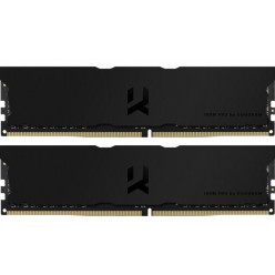 16GB (Kit of 2*8GB) DDR4-3600  GOODRAM  IRDM PRO DDR4 DEEP BLACK  (Dual Channel Kit), PC28800, CL18, Latency 18-22-22, 1.35V, 1024x8, Aluminium BLACK heatsink