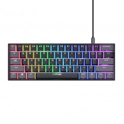 Trust Gaming GXT 867 ACIRA  60% Mini mechanical gaming keyboard, Outemu linear mechanical red switches, full RGB illumination, 61 keys, 50 million key presses, US, 1.5 m, USB, Black