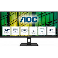 34.0' AOC IPS LED U34E2M WQHD Black (4ms, 4000:1, 300cd, 3440x1440, 178°/178°, 2 x HDMI2.0, DisplayPort, Audio Line-out, VESA)