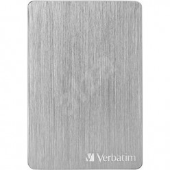 2.5- External HDD 1.0TB (USB3.2)  Verbatim Store 'n' Go ALU Slim, Silver, Aluminium, Sleek, Slim, Nero Backup Software, Green Button Energy Saving Software