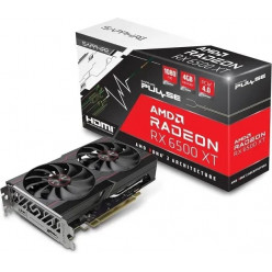 Sapphire PULSE Radeon™ RX 6500 XT OC 8GB GDDR6 64Bit 2855/18000Mhz, 1xHDMI, 1xDP, Dual Fan, SP: 1024, AMD RDNA 2, 2nd Gen 6nm GPU, PCIe4.0, Dual X Cooling, IFC IV, Fuse Protection, Metal Backplate, 1x8pin, Lite Retail