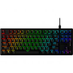 HYPERX Alloy Origins Core PBT Mechanical Gaming Keyboard (RU), HyperX Aqua - Tactile key switch, High-quality, Durable PBT keycaps, Backlight (RGB), 100% anti-ghosting, Ultra-portable design, Solid-steel frame, USB