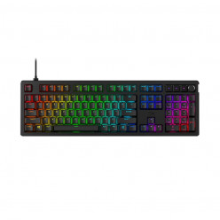 HYPERX Alloy Rise RGB Mechanical Gaming Keyboard (US), Mechanical keys (HyperX Linear switches) Backlight (RGB), Ultra-customizable, Hot-swappable key switches, Ambient light sensor, Solid-steel frame, USB