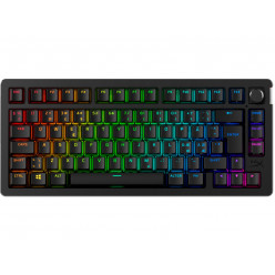 HYPERX Alloy Rise 75 Wireless RGB Mechanical Gaming Keyboard without Numlock (RU), Mechanical keys (HyperX Linear switches) Backlight (RGB), Tri-mode connectivity (Wired, BT, 2.4GHz), Ultra-customizable, Hot-swappable key switches, Ambient light sensor, S