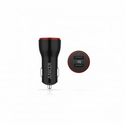 USB Car Charger - Anker PowerDrive 2, 2-port USB car charger, PowerIQ, 24W, black