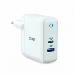 USB Charger  Anker PowerPort+ Atom PowerIQ 3.0, USB-C 45W, USB-A 15W, Power Delivery, white