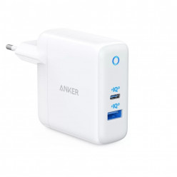 USB Charger  Anker PowerPort PD+ 2, USB-C, USB-A, 35W (PowerDelivery (20W) and USB-A PowerIQ (15W)), white