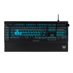 ACER PREDATOR GAMING KEYBOARD AETHON500, mechanical keys, 16.8M RGB backlit, detachable magnetic wrist rest, anodized aluminum faceplate.