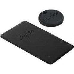 CHIPOLO ONE SPOT & CARD, Spot Bundle Pack, Black, Works EXCLUSIVELY with the Apple devices in -Find My app-, For your keys, luggage or even your child’s toy, Play Sound, Easy to hear up to 120dB, Water resistant IPX5 rated, Replaceable battery lasts up to