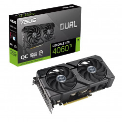 ASUS Dual GeForce RTX™ 4060 Ti EVO OC Edition 16GB GDDR6 128bit, 2595/18000MHz, 1xHDMI, 3xDP, Dual Fan, PCI-E 4.0, 2.5-slot design, Axial-tech fans, Dual Ball bearing, 0dB technology, Protective Backplate, Dual Bios, 1x8pin, Black, Retail