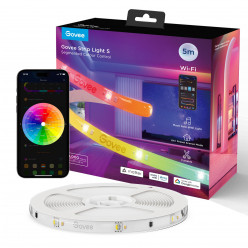 Light Strip  GOVEE RGBIC S LED Strip Light 5m, Protective Coating, Smart Wi-Fi Light Strip, Matter Compatible, Multicolor, Zonal Color Control, App, Control Box, Voice Control, No Hub Required, 3M Peel-and-Stick, Flexible Installation, Cuttable, 11 Music 