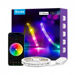 Light Strip  GOVEE RGBIC Basic LED Strip Light 5m, Smart Wi-Fi Light Strip, Multicolor, Zonal Color Control, Voice Control, App, No Hub Required, 3M Peel-and-Stick, Flexible Installation, Cuttable, 11 Music Modes, 64+ Preset Scene Modes