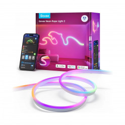 Light Strip  GOVEE Neon Rope Strip Ligth 2 5m, White, Smart Wi-Fi Light Strip, Wi-Fi + BT, Matter Compatible, Multicolor, Zonal Color Control, App, Shape Recognition, No Hub Required, Flexible Installation, AI Lighting Bot