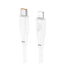 Cable  USB-C to Lightning  HOCO -X93 Force-,  2m,  White, up to 3A, Charching Data Cable, Apple PD 20W fast charge, Outer material: Woven nylon