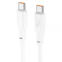 Cable  USB-C to USB-C   HOCO -X93 Force-,  1m,  White, up to 100W charging for laptop, up to 3A, Charching Data Cable, Outer material: TPE