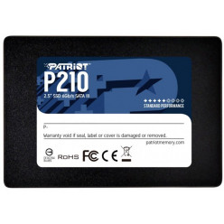 2.5- SSD 128GB Patriot P210, SATAIII, Sequential Read: 450MB/s, Sequential Write: 350MB/s, 4K Random Read: 30K IOPS, 4K Random Write: 30K IOPS, SMART, TRIM, 7mm, TBW: 60TB, SMI 2259XT Controller, 3D NAND TLC