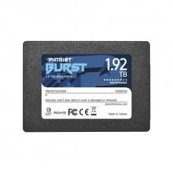 2.5- SSD 1.92TB Patriot  Burst Elite, SATAIII, Sequential Read: 450MB/s, Sequential Write: 320MB/s, 4K Random Read: 40K IOPS, 4K Random Write: 40K IOPS, SMART ZIP, TRIM, 7mm, TBW: up to 800TB, Phison S11 Controller, 3D NAND TLC