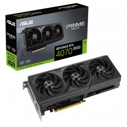 ASUS PRIME GeForce RTX™ 4070 SUPER OC Edition 12GB GDDR6X 192bit, 2550/21000MHz, 1xHDMI, 3xDP, Triple Fan, PCI-E 4.0, 2.5-slot design, Axial-tech fans, Dual Ball bearing, 0dB technology, Protective Backplate, Dual BIOS, 1x16pin, Black, Retail