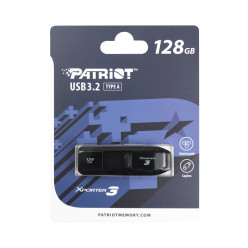 128GB USB3.2  Patriot Xporter 3 Black, Portable and light weight (Read 80 MByte/s)