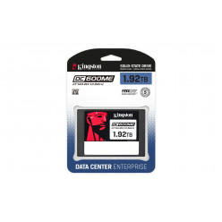 2.5- SSD 1.92TB  Kingston DC600ME Data Center Enterprise, SATAIII, Mixed-Use, 24/7, Consistent latency and IOPS, Hardware-based PLP, TCG Opal 2.0, AES 256-bit encryption, Seq Reads/Writes :560 MB/s / 530 MB/s, Steady-state 4k Read: 94K IOPS / Write: 78K I