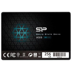 2.5- SSD 256GB  Silicon Power  Ace A55, SATAIII, SeqReads: 460 MB/s, SeqWrites: 450 MB/s, MTBF 1.5mln, SLC Cache technology, BBM, SP Toolbox, 7mm, 3D NAND TLC