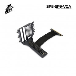 Adapter 1STPLAYER SP9/SP8 Vertical GPU Bracket, PCI-E x16, Dedicated EMI Cable, 150mm flat cables, Steel bracket  (SP8 & SP9 Vertical VGA Installation)