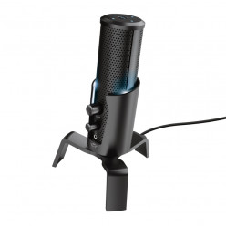 Trust Gaming GXT 258 Fyru USB 4-in-1 Streaming Microphone, Digital USB connection, 4 recording patterns: cardioid, bidirectional, stereo and omnidirectional for optimised audio recordings in any situation, Adjustable LED lighting in 5 colours, 1.8m