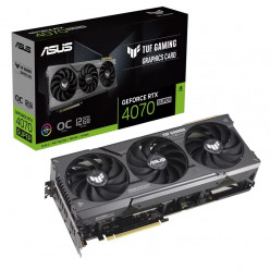 ASUS TUF Gaming GeForce RTX™ 4070 SUPER 12GB GDDR6X 192bit, 2595/21000MHz, 1xHDMI, 3xDP, Triple Fan, PCI-E 4.0, 3.15-slot design, Larger Axial-tech fans, Dual Ball bearing, Military-grade 20K capacitors, Reverse Rotation, Vented Exoskeleton, Massive Heats