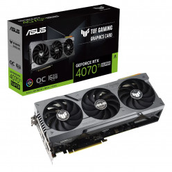 ASUS TUF Gaming GeForce RTX™ 4070 Ti SUPER OC Edition 16GB GDDR6X 256bit, 2670/21000MHz, 2xHDMI, 3xDP, Triple Fan, PCI-E 4.0, 3.5-slot design, Larger Axial-tech fans, Dual Ball bearing, Military-grade capacitors, Reverse Rotation, Vented Exoskeleton, Mass