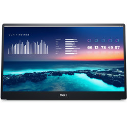 14.0- DELL IPS LED P1424H Portable Monitor Black (6ms, 700:1, 300cd, 1920x1080, 178°/178°, 2 x USB-C/DisplayPort 1.2 Alt Mode (HDCP 1.4 / Power up to 65W), Tilt, Dell Display Manager, Sleeve case)