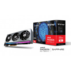 Sapphire NITRO+ Radeon™ RX 7900 XT VAPOR-X OC 20GB GDDR6 320Bit 2560/20000Mhz, 2xHDMI, 2xDP, Triple Fan, SP: 5736, AMD RDNA 3, 5nm GPU, PCIe4.0, 3.5 slot, TRI-X Cooling, Composite Heatpipe, Two-Ball Bearing, Hybridized Fan Blade, Dual Bios, Metal Backplat