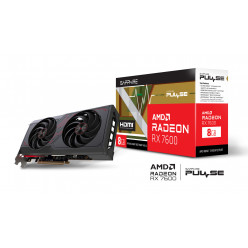 Sapphire PULSE Radeon™ RX 7600 8GB GDDR6 128Bit 2755/18000Mhz, 1xHDMI, 3xDP, Dual Fan, SP: 2048, AMD RDNA 3, 5nm GPU, PCIe4.0, Composite Heatpipe, Two-Ball Bearing, Angular Velocity Fan Blade, Digital Power Design, Cooper PCB, Fuse Protection, Metal Backp