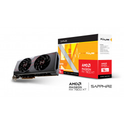 Sapphire PULSE Radeon™ RX 7800 XT 16GB GDDR6 256Bit 2430/19500Mhz, 2xHDMI, 2xDP, Dual Fan, SP: 3840, AMD RDNA 3, 5nm GPU, PCIe4.0, Composite Heatpipe, Two-Ball Bearing, Angular Velocity Fan Blade, Digital Power Design, Cooper PCB, Fuse Protection, Metal B