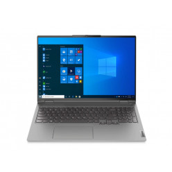 Lenovo ThinkBook 16 G4+ IAP Arctic Grey - 16- WQXGA IPS 350nits (Intel i5-1240P, 16GB LPDDR5-4800 soldered (not upgradable), 512GB SSD M.2 2242 PCIe NVMe, Intel Iris Xe, WiFi 6E 11ax 2x2+BT5.1, 1xTB4, LAN, HDMI, LAN, CR, FPR, FHD IR CAM, Backlit KB, 71Wh 