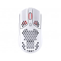 HYPERX Pulsefire Haste Wireless Gaming Mouse, White, Connection Type: 2.4GHz Wireless / Wired, Ultra-light hex shell design, 400–16000 DPI, 4 DPI presets, Pixart PAW3335 Sensor, TTC Golden Micro Dustproof Switch, Battery Life: Up to 100 hours, 59g