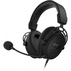 Headset  HyperX Cloud Alpha S Blackout, Black, Solid aluminium build, Microphone: detachable, Frequency response: 13Hz–27,000 Hz, Detachable headset braided cable length:1m+2m extension, Dual Chamber Drivers, 3.5 jack,  Virtual 7.1 surround sound