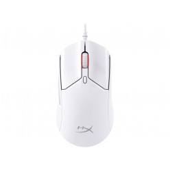 HYPERX Pulsefire Haste 2 Gaming Mouse, White, Ultra-light hex shell design, 400–26000 DPI, 4 DPI presets, HyperX 26K Sensor, Included grip tape for secure, Per-LED RGB lighting, Cable Type: HyperFlex 2, USB, 53g