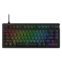 HYPERX Alloy Rise 75 RGB Mechanical Gaming Keyboard without Numlock (RU), Mechanical keys (HyperX Linear switches) Backlight (RGB), Ultra-customizable, Hot-swappable key switches, Ambient light sensor, Solid-steel frame, USB