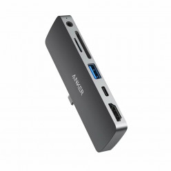 Anker Media Hub PowerExpand Direct for iPad Pro, 6-in-1, 60W Power Delivery, USB-C, 4K HDMI, Audio 3.5mm, USB 3.0, microSD