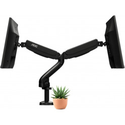 Arm for 2 monitors 13--31.5- -  AOC AD110D0 Black, Desk Clamp/Grommet, Aluminum structure, Gas spring, Height adjustment, Max.Load: 2-9kg, Tilt: '-90°~+85°, Swivel:180°, Rotation:360°, Hidden cable management, VESA 75/100