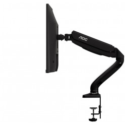 Arm for 1 monitors 13--31.5- -  AOC AS110D0 Black, Desk Clamp/Grommet, Aluminum structure, Gas spring, Height adjustment, Max.Load: 2-9kg, Tilt: '-90°~+85°, Swivel:180°, Rotation:360°, Hidden cable management, VESA 75/100