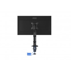 Arm for 1 monitors 13--31.5- -  AOC AS110DX with integrated USB Hub, Black, USB Hub: USB-C + USB3.0, Desk Clamp/Grommet, Aluminum structure, Gas spring, Height adjustment, Max.Load: 2-9kg, Tilt: '-90°~+85°, Swivel:180°, Rotation:360°, Hidden cable managem