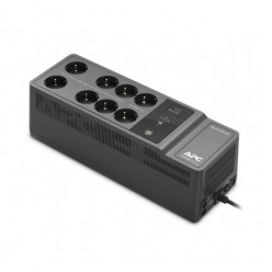 APC Back-UPS BE650G2-GR, 650VA/400W, 8 x CEE 7/7 Schuko (6 Battery Backup, all 6 Surge Protected), 1 x USB A charging port, RJ-45 Data Line Protection